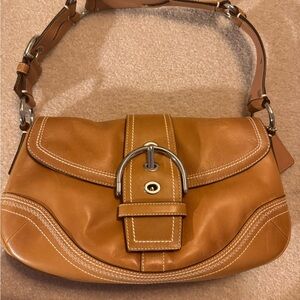Coach Tan Leather Shoulder Bag